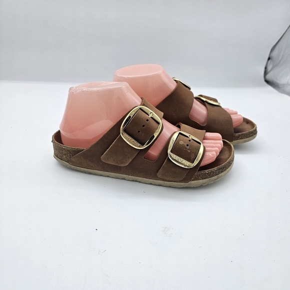 Birkenstock Arizona Big Buckle Sandals Cognac Leather Size 37 US 6 6.5 - Picture 2 of 11